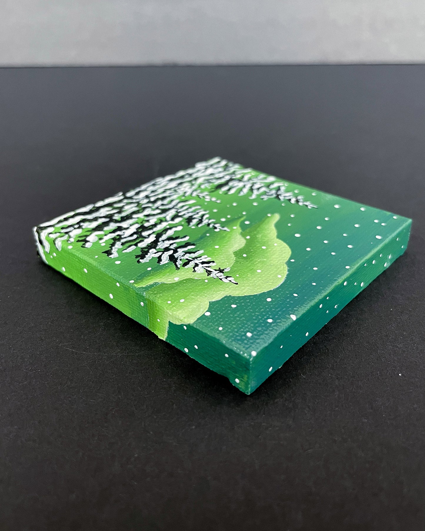 "Frosty Wanderlust" Mini-Painting with Easel