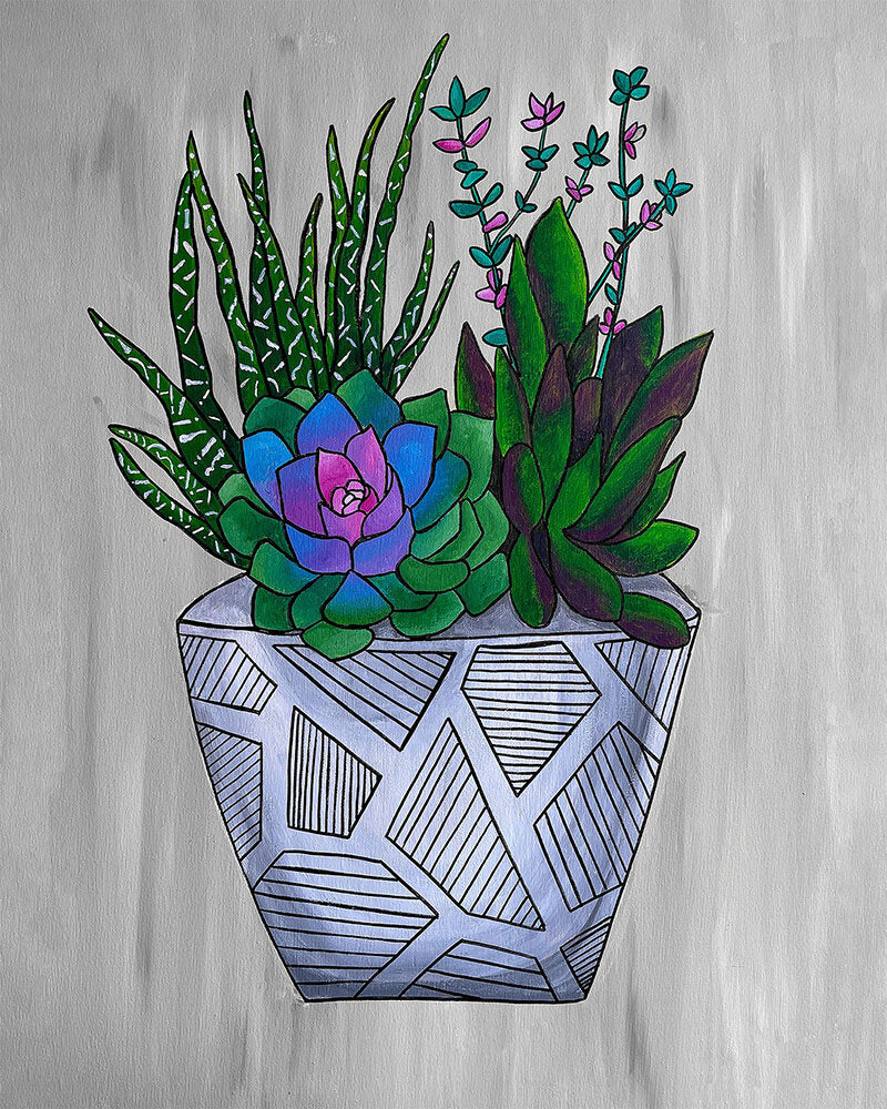 "Flourishing" (Gray) Print