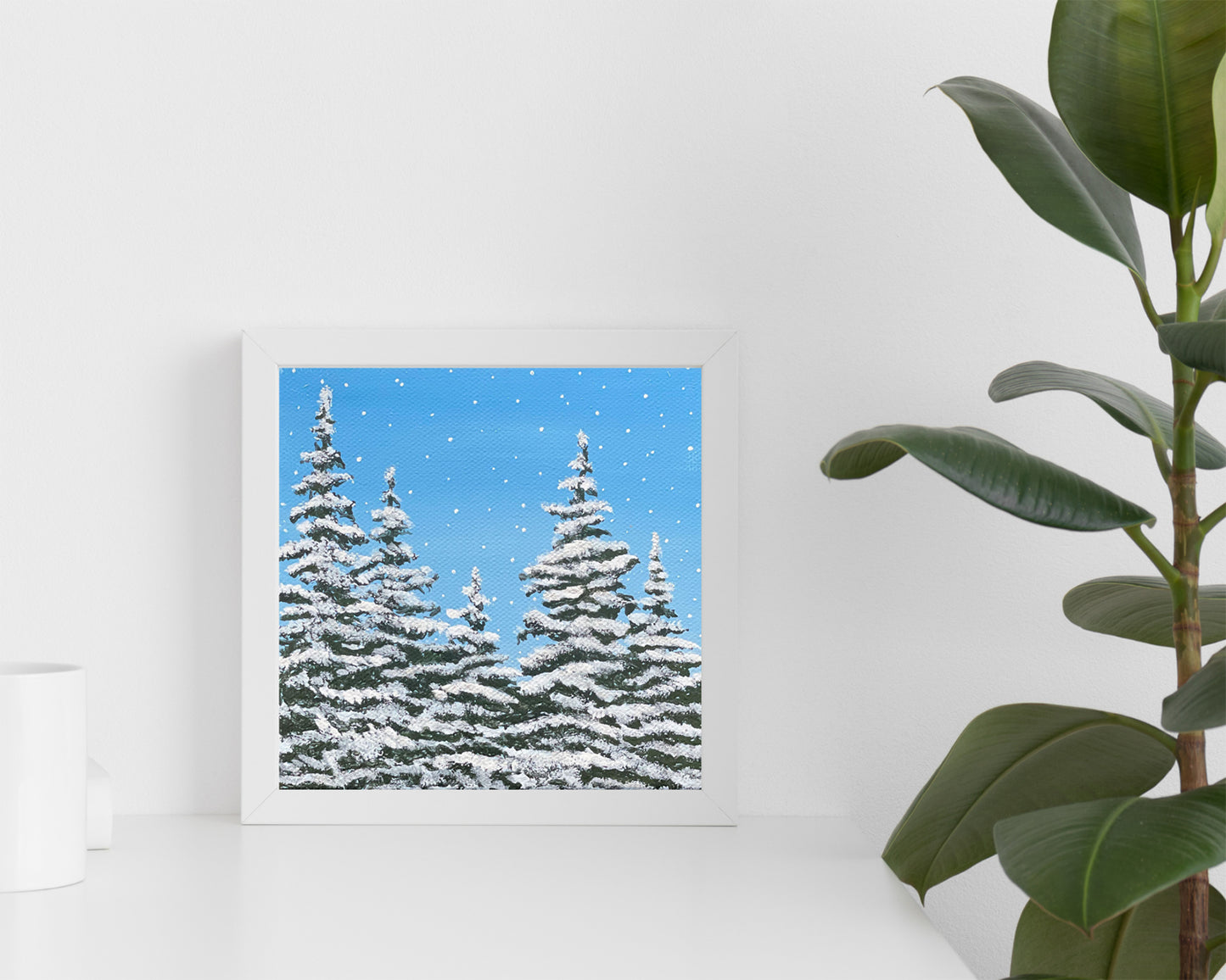 "Wintry Cabin Views" Mini-Print