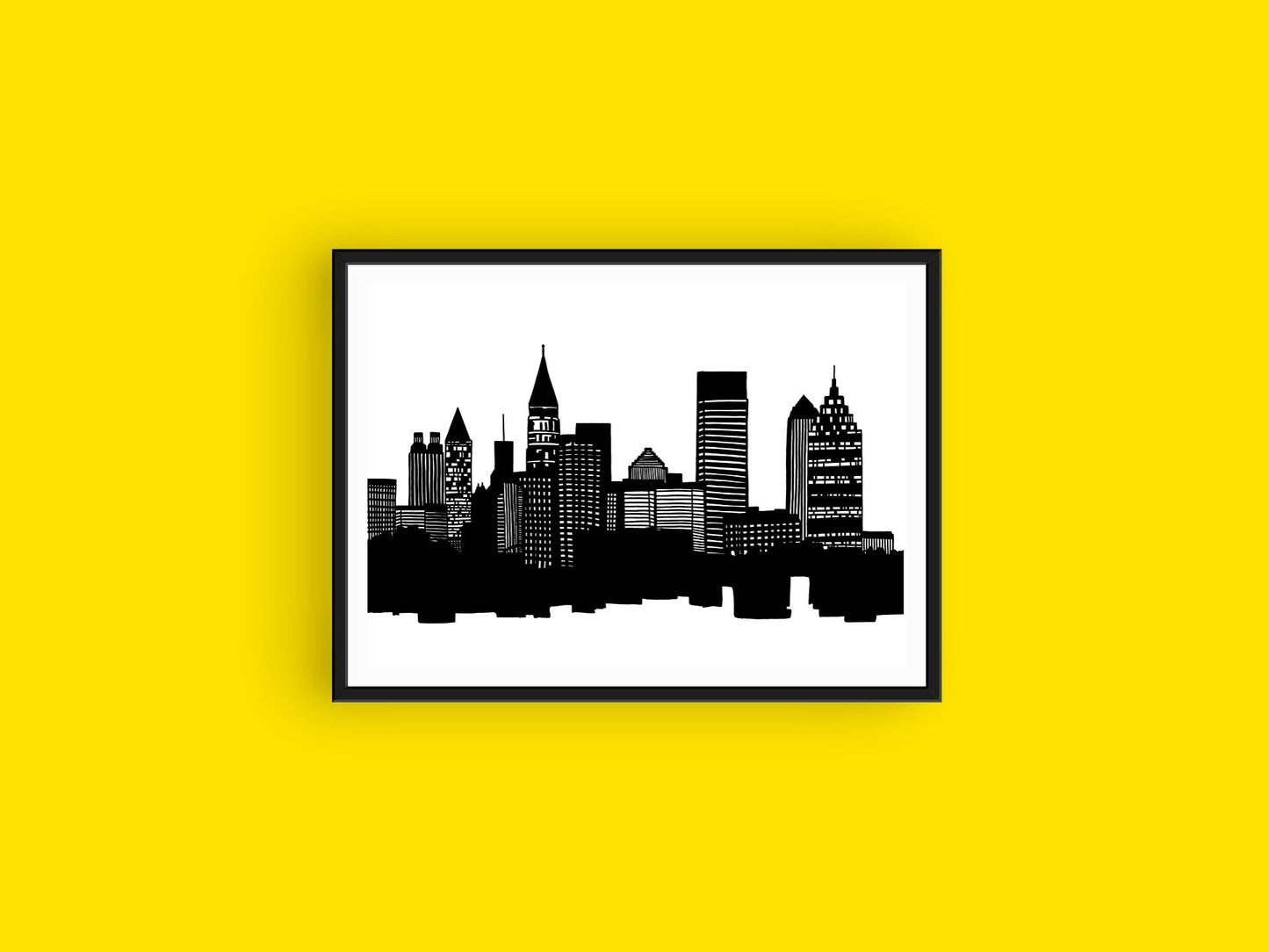 "City Skyline Silhouette" Print