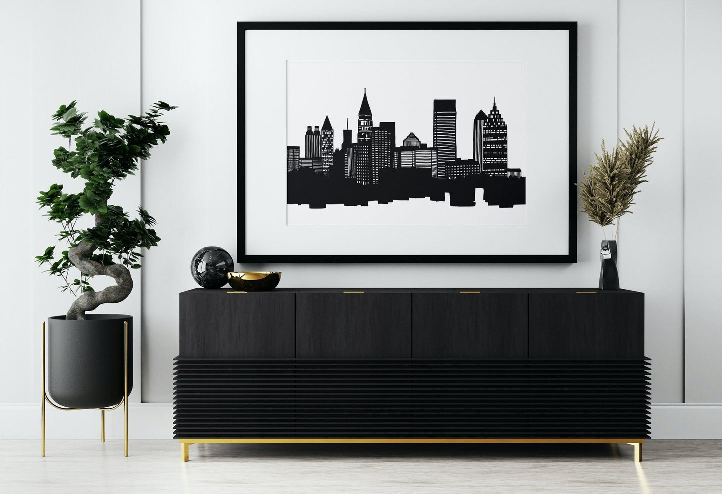 "City Skyline Silhouette" Print