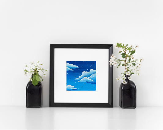 "Blue Raspberry Dreams" Mini-Print