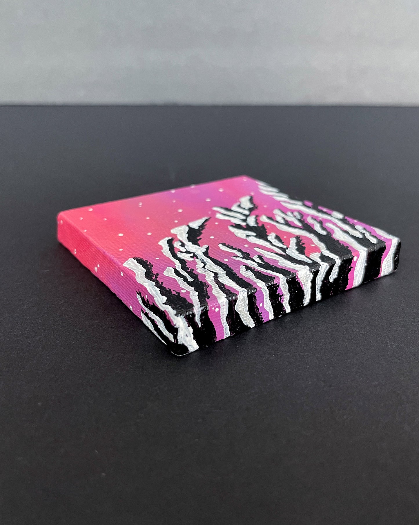 "Chilly Nightfall" Mini-Painting with Easel