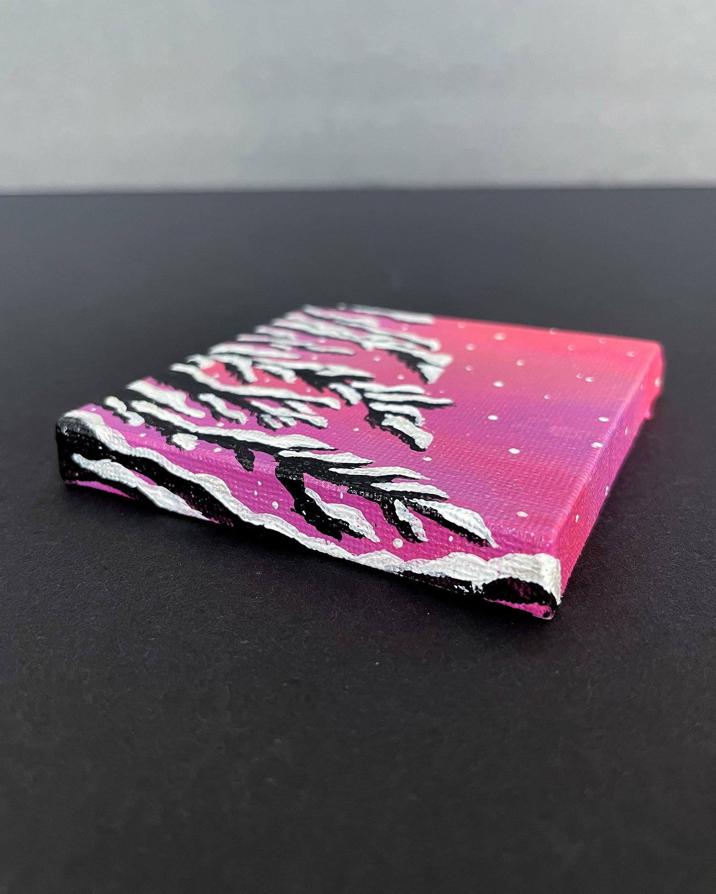 "Chilly Nightfall" Mini-Painting with Easel
