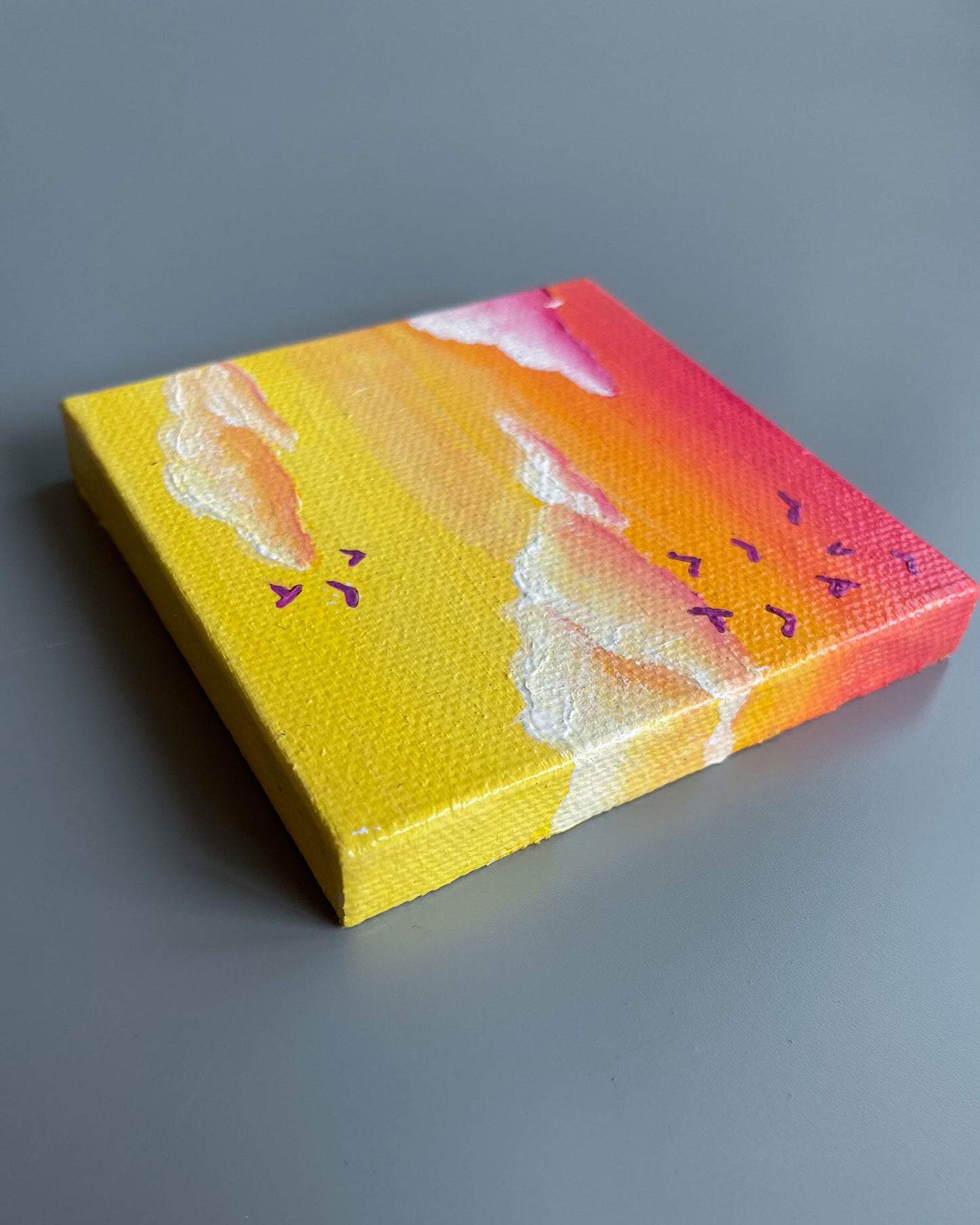 "Creamsicle Dreams" Mini-Painting with Easel