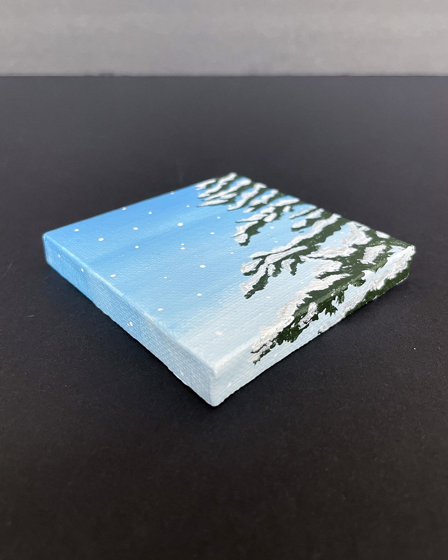 "First Snow" Mini-Painting with Easel