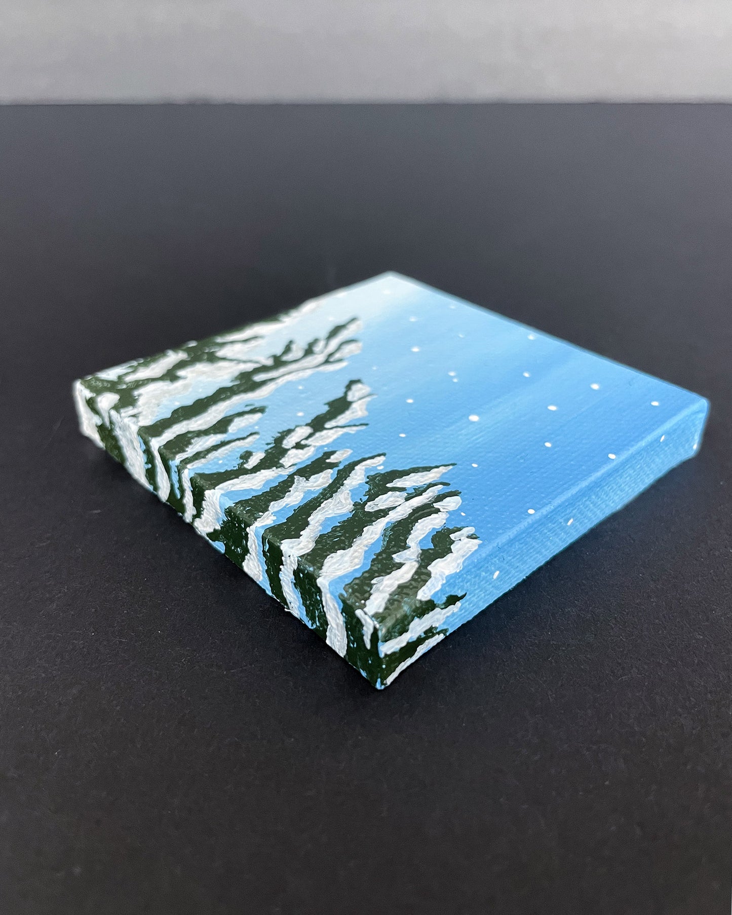 "First Snow" Mini-Painting with Easel