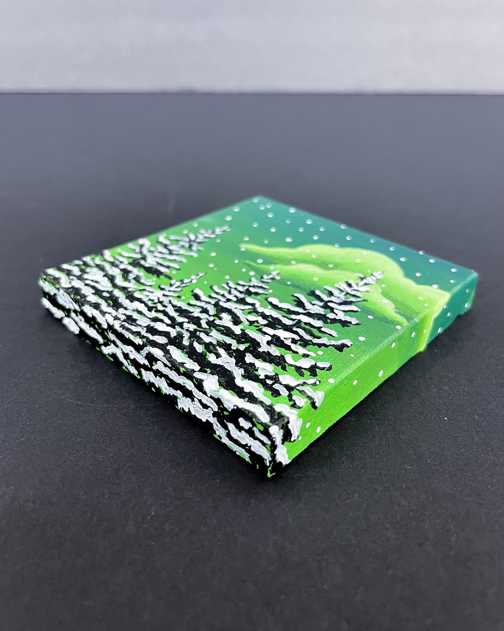 "Frosty Wanderlust" Mini-Painting with Easel