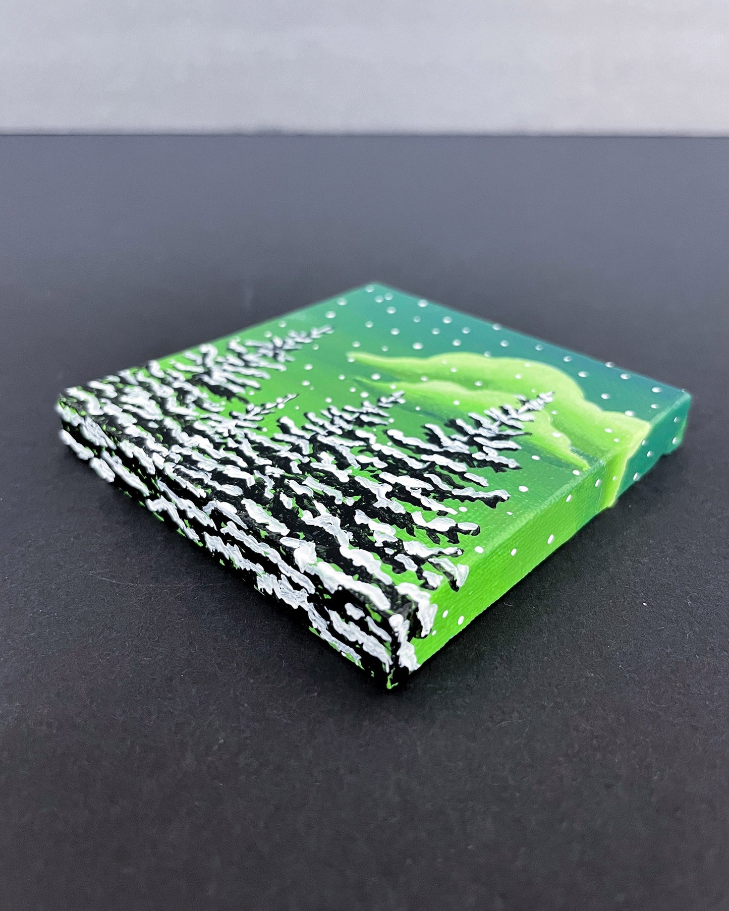 "Frosty Wanderlust" Mini-Painting with Easel