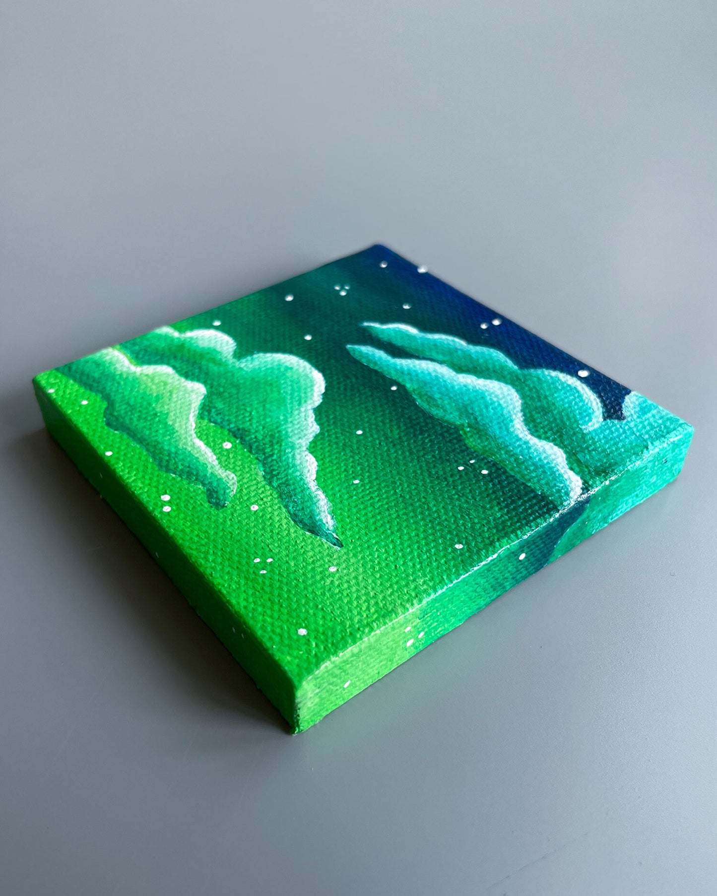 "Green Apple Dreams" Mini-Painting with Easel