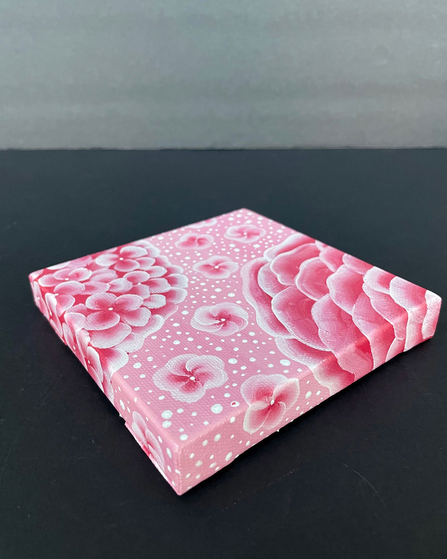 "Gatsby Pink Garden" Mini-Painting with Easel
