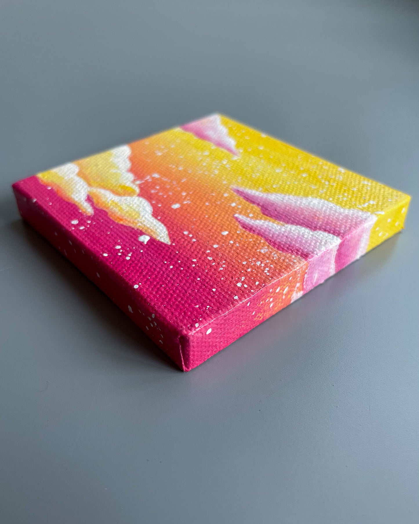 "Pink Lemonade Dreams" Mini-Painting with Easel