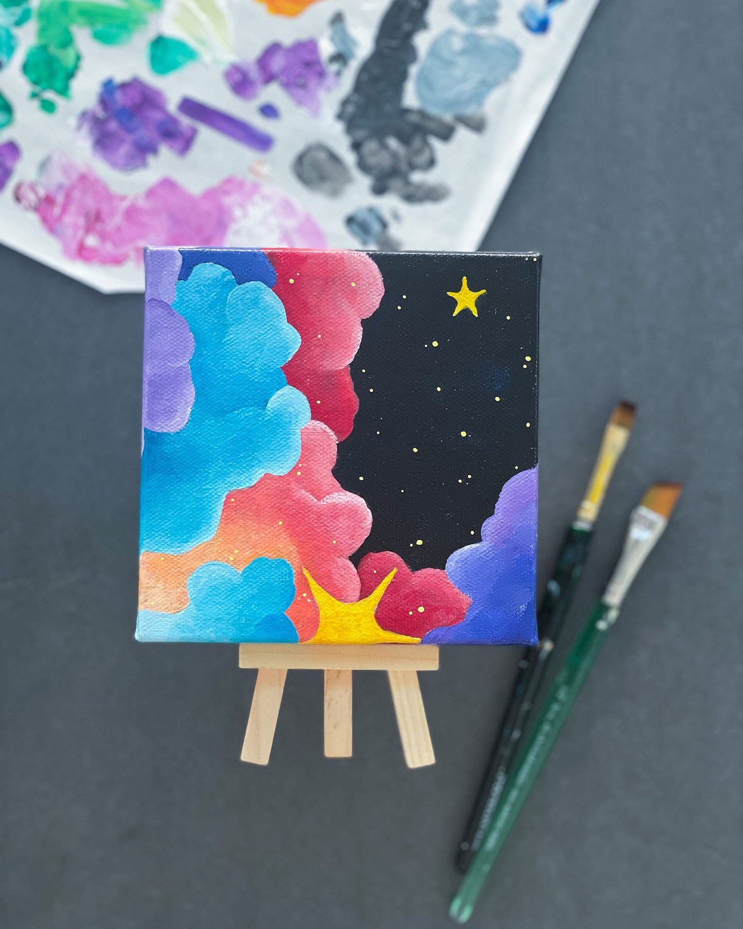 "Silenzio Bruno" Mini-Painting with Easel