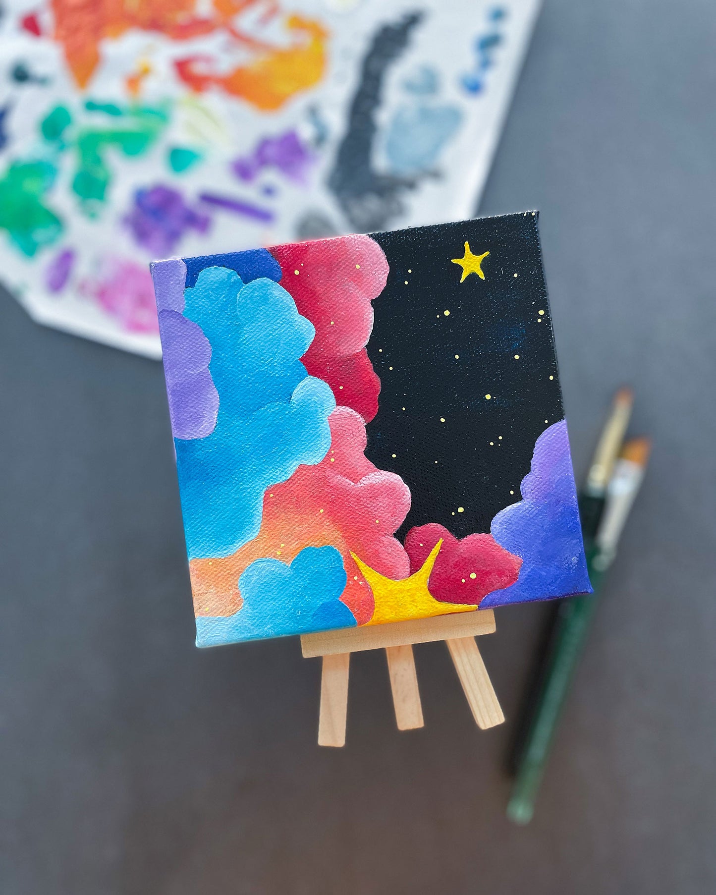 "Silenzio Bruno" Mini-Painting with Easel