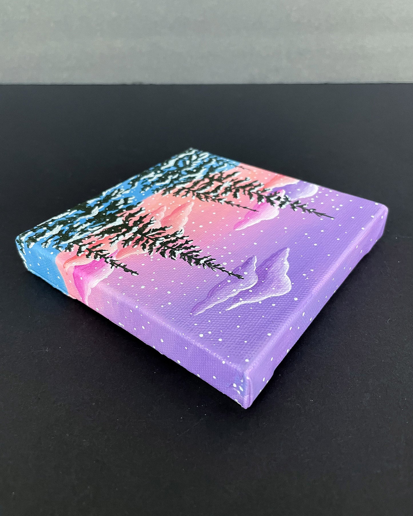 "Snowy Colorado Morning" Mini-Painting with Easel