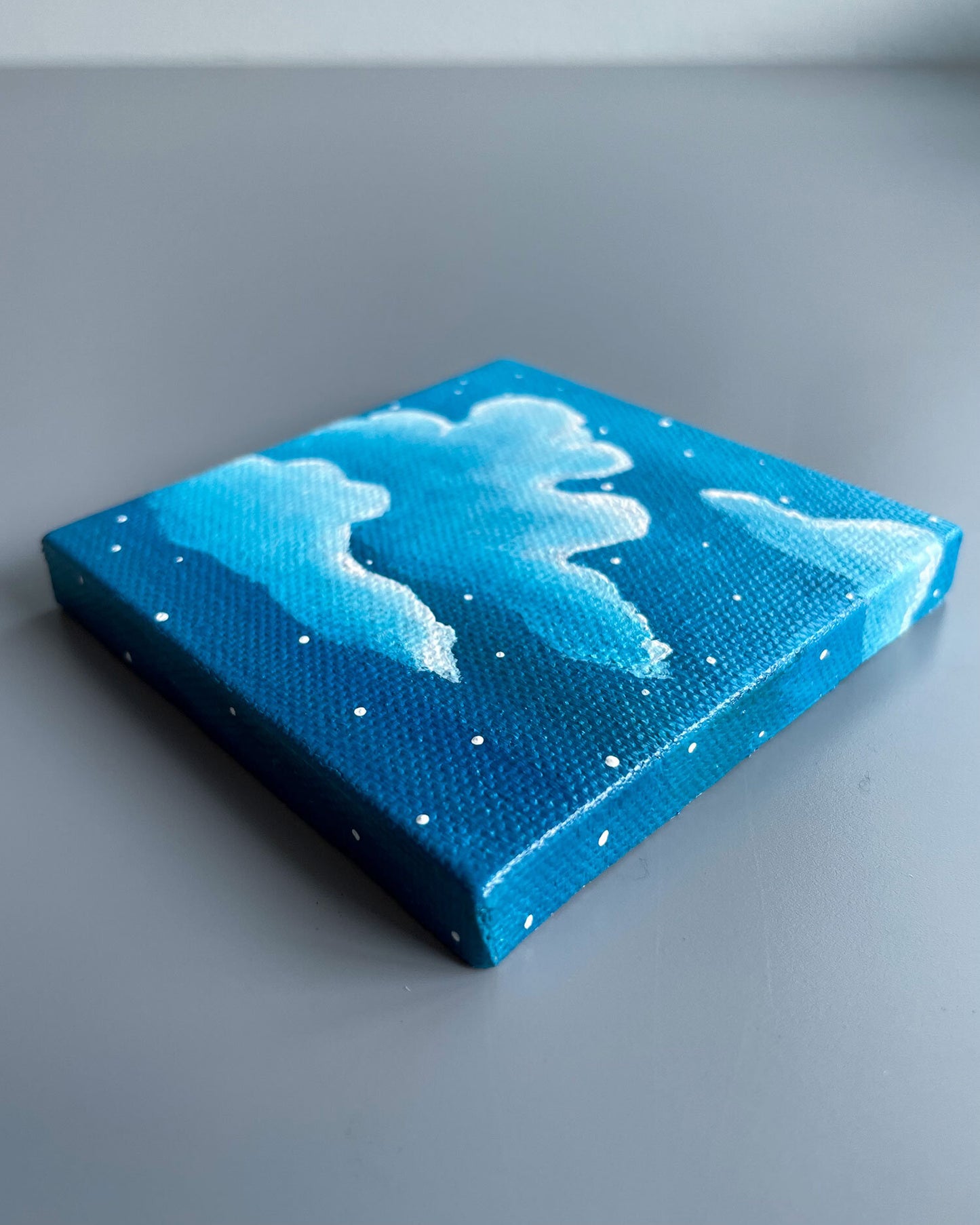 "Sour Blue Dreams" Mini-Painting with Easel