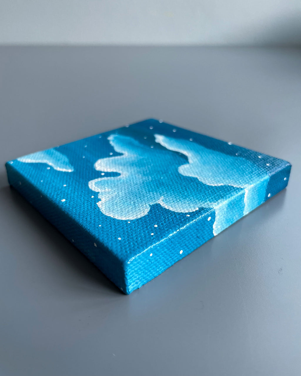 "Sour Blue Dreams" Mini-Painting with Easel