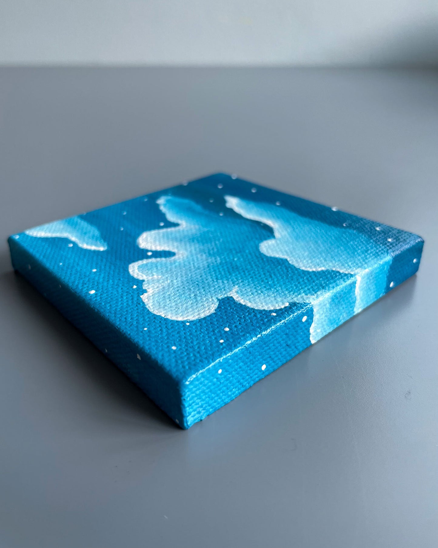 "Sour Blue Dreams" Mini-Painting with Easel