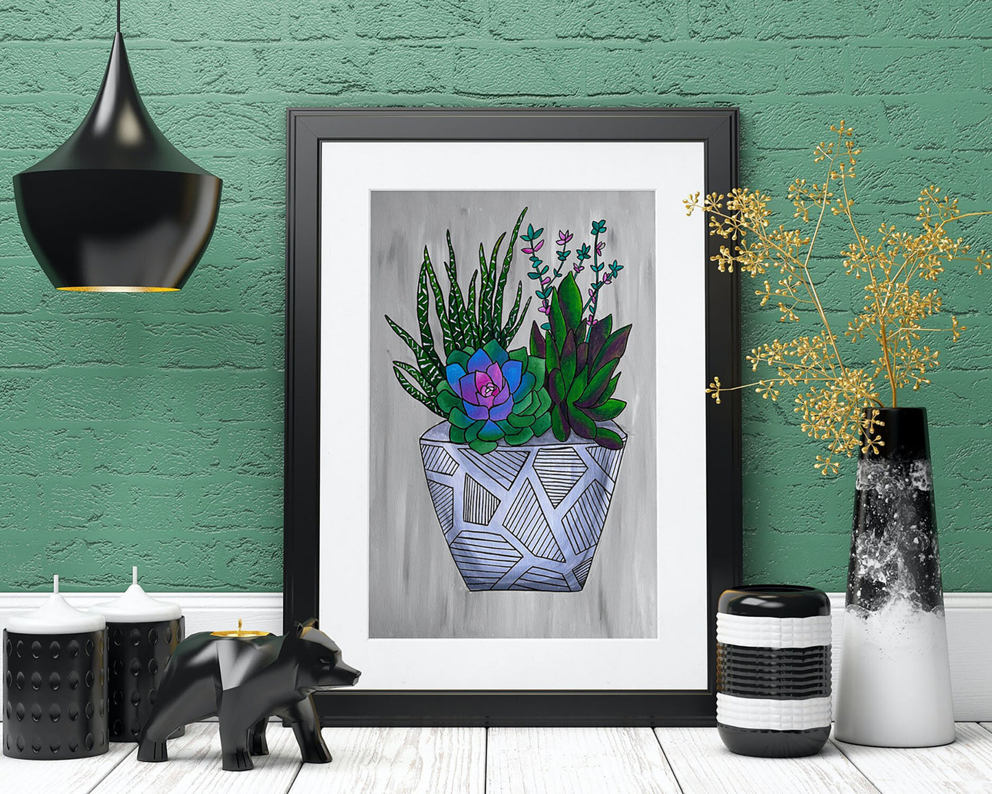 "Flourishing" (Gray) Print