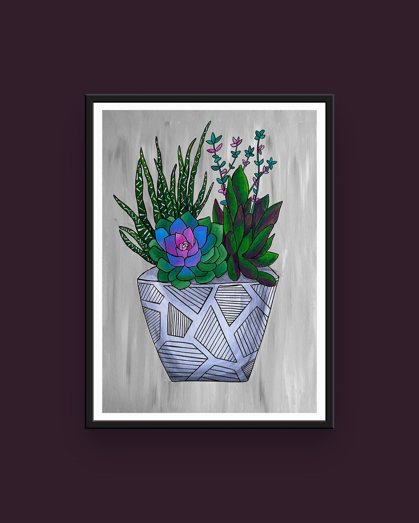"Flourishing" (Gray) Print