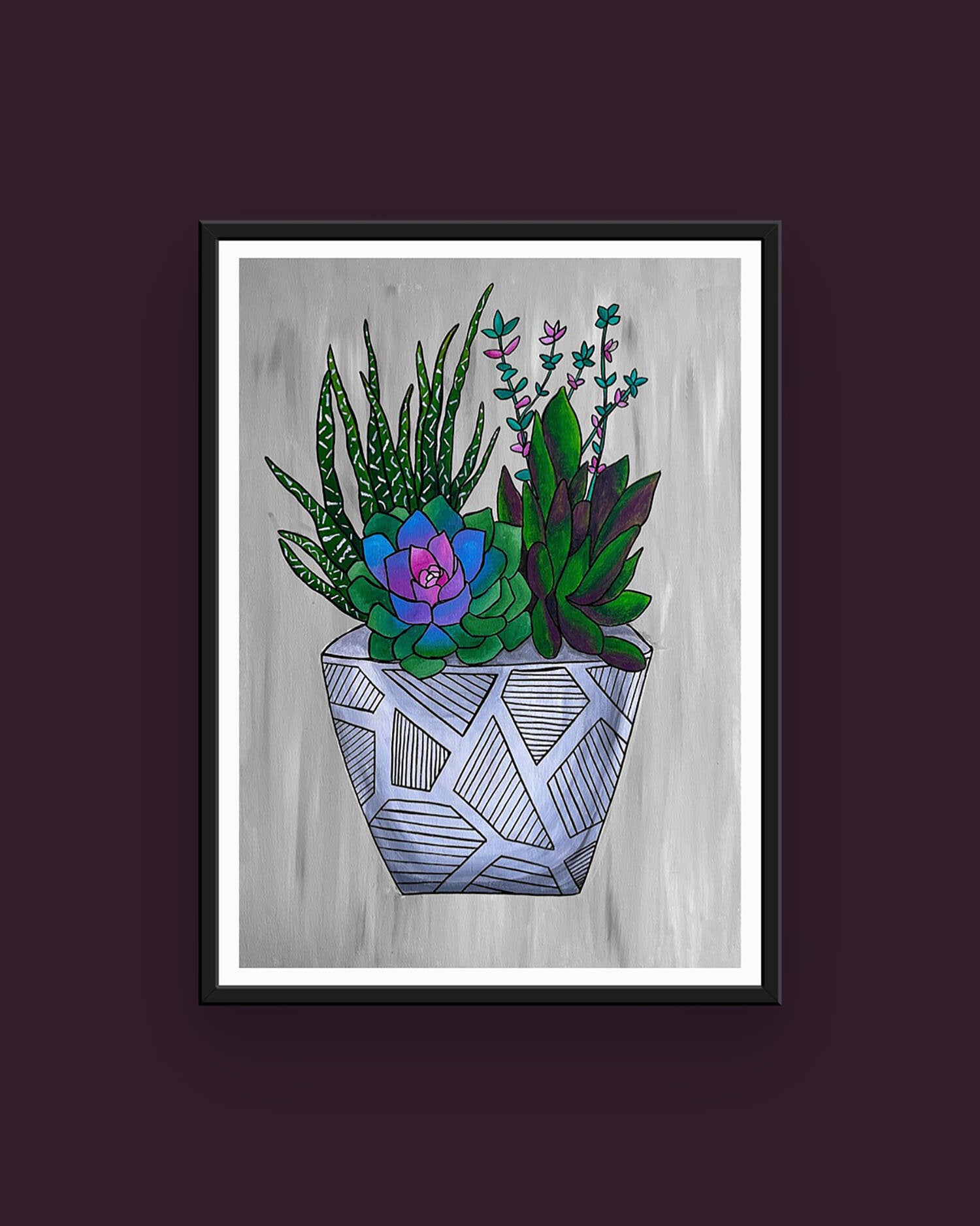 "Flourishing" (Gray) Print