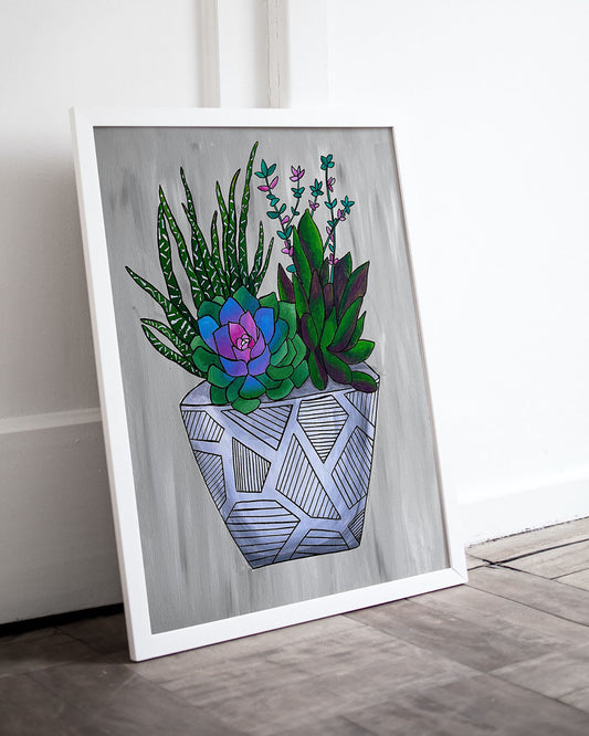 "Flourishing" (Gray) Print