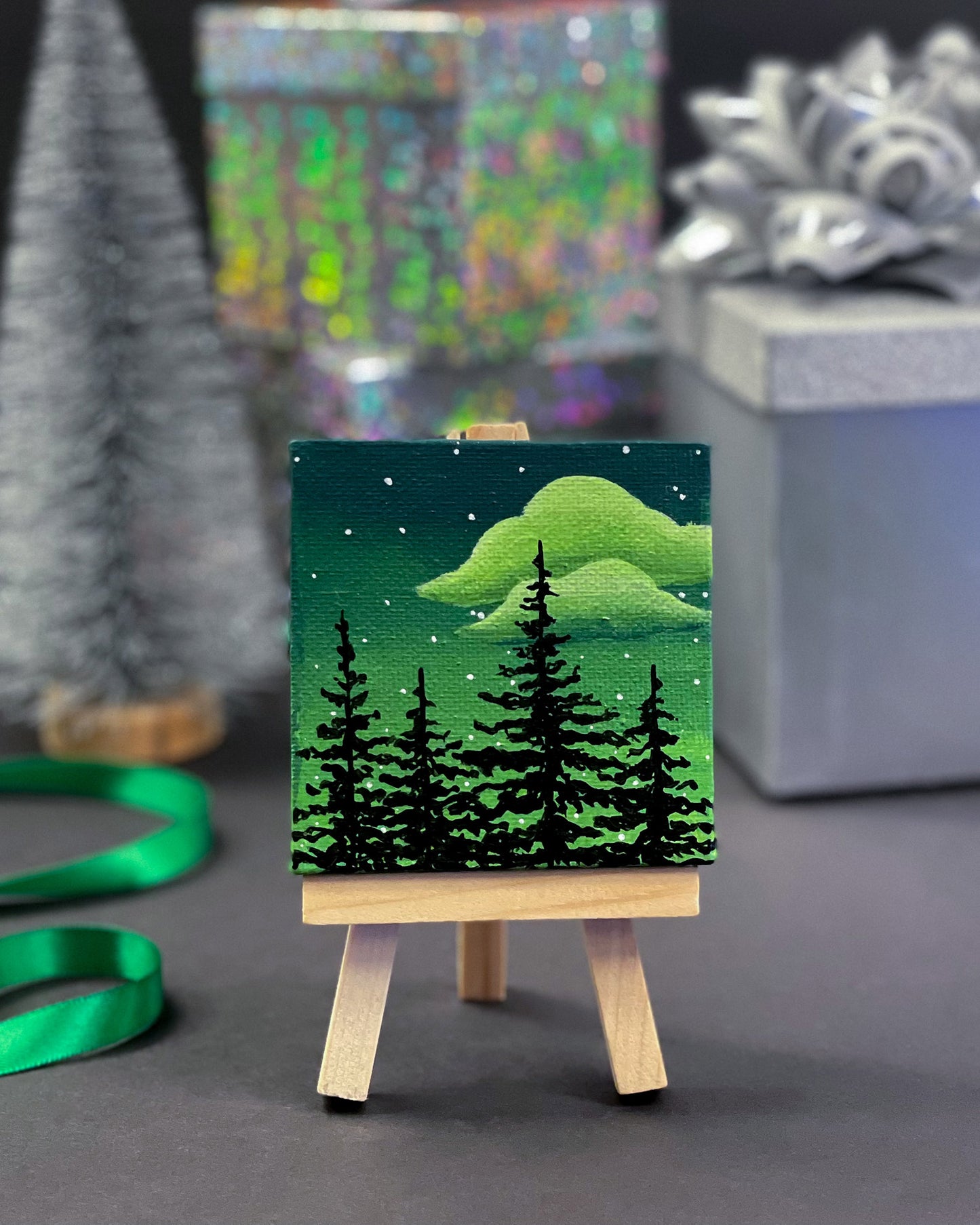 "Tiny Wanderlust" Mini-Painting with Easel