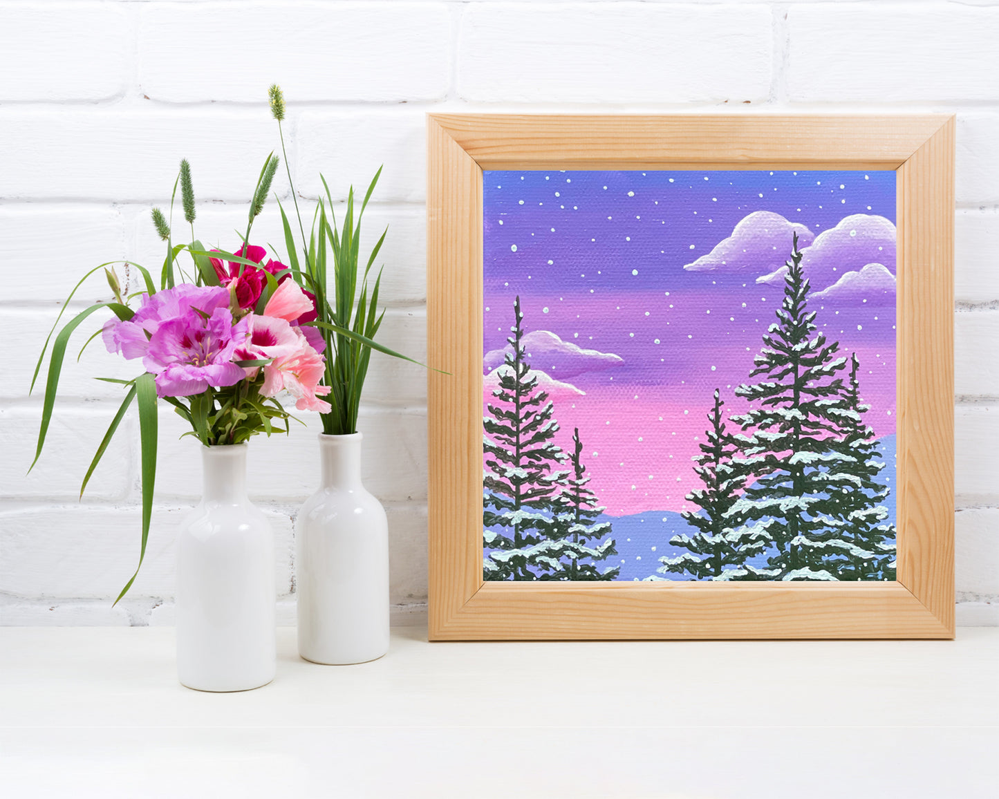 "Twilight Snowfall" Mini-Print