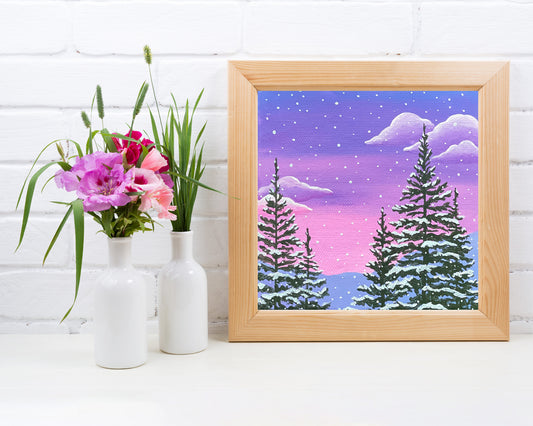 "Twilight Snowfall" Mini-Print