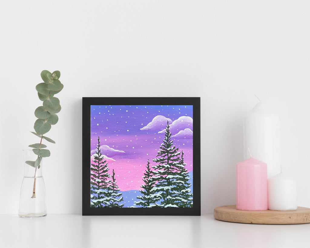 "Twilight Snowfall" Mini-Print