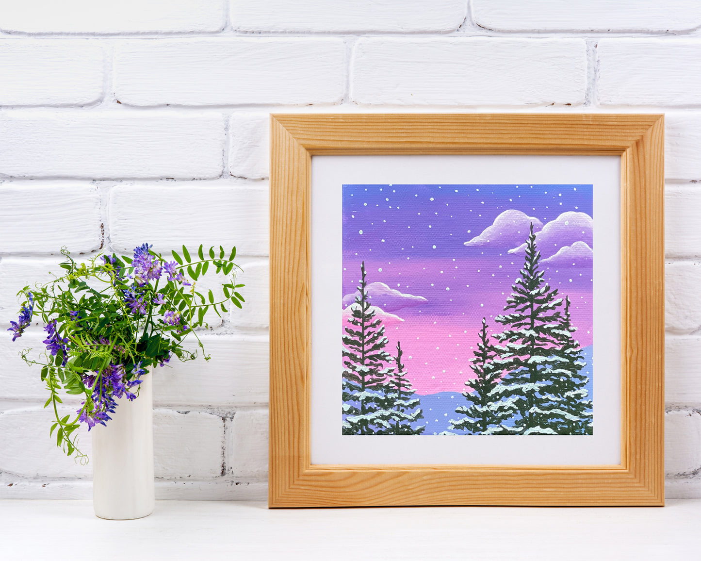 "Twilight Snowfall" Mini-Print