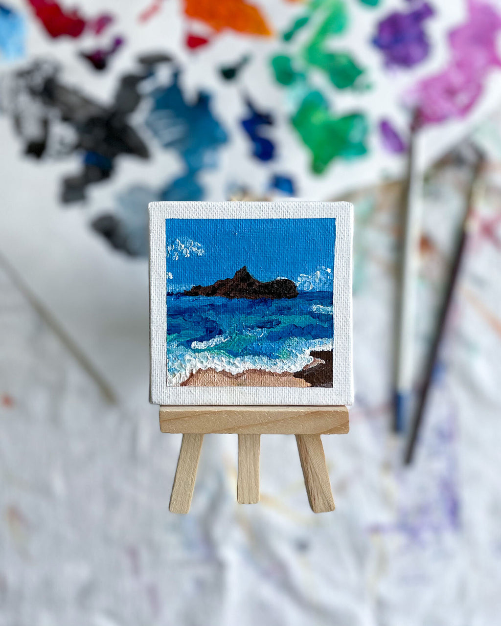 "Oahu" Mini-Painting with Easel