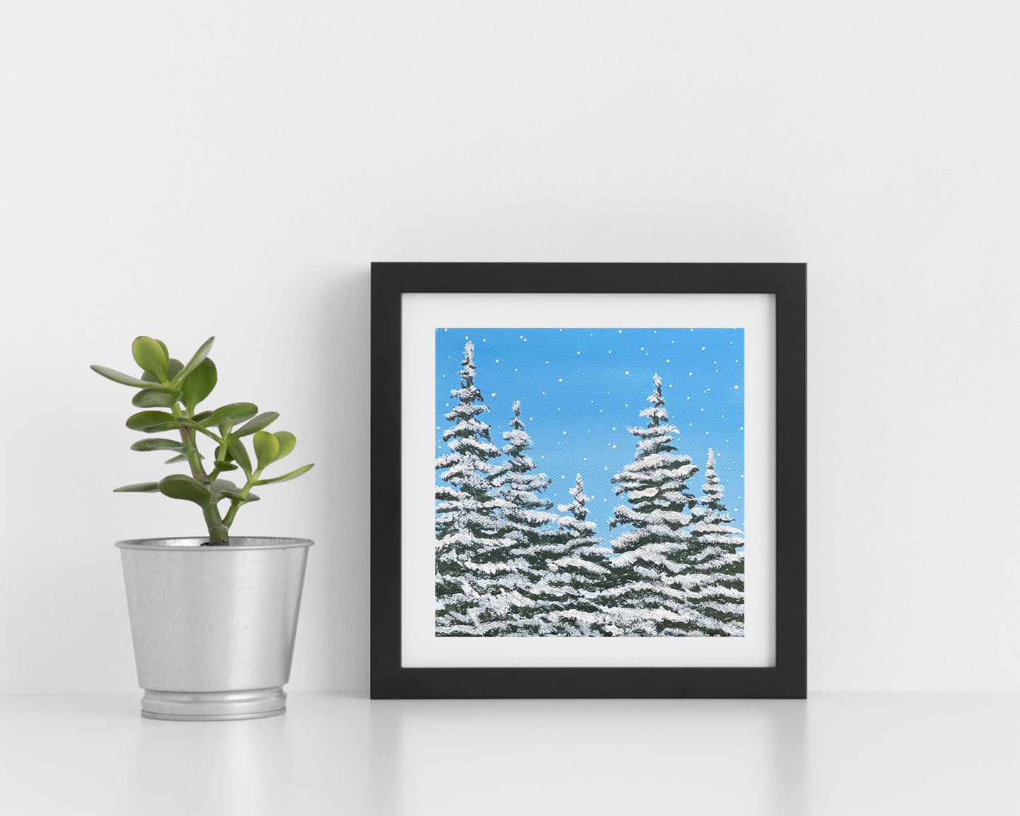 "Wintry Cabin Views" Mini-Print