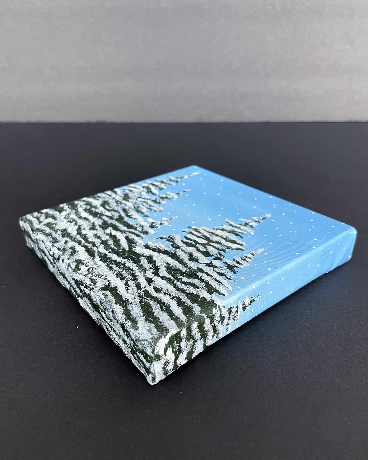 "Wintry Cabin Views" Mini-Painting with Easel